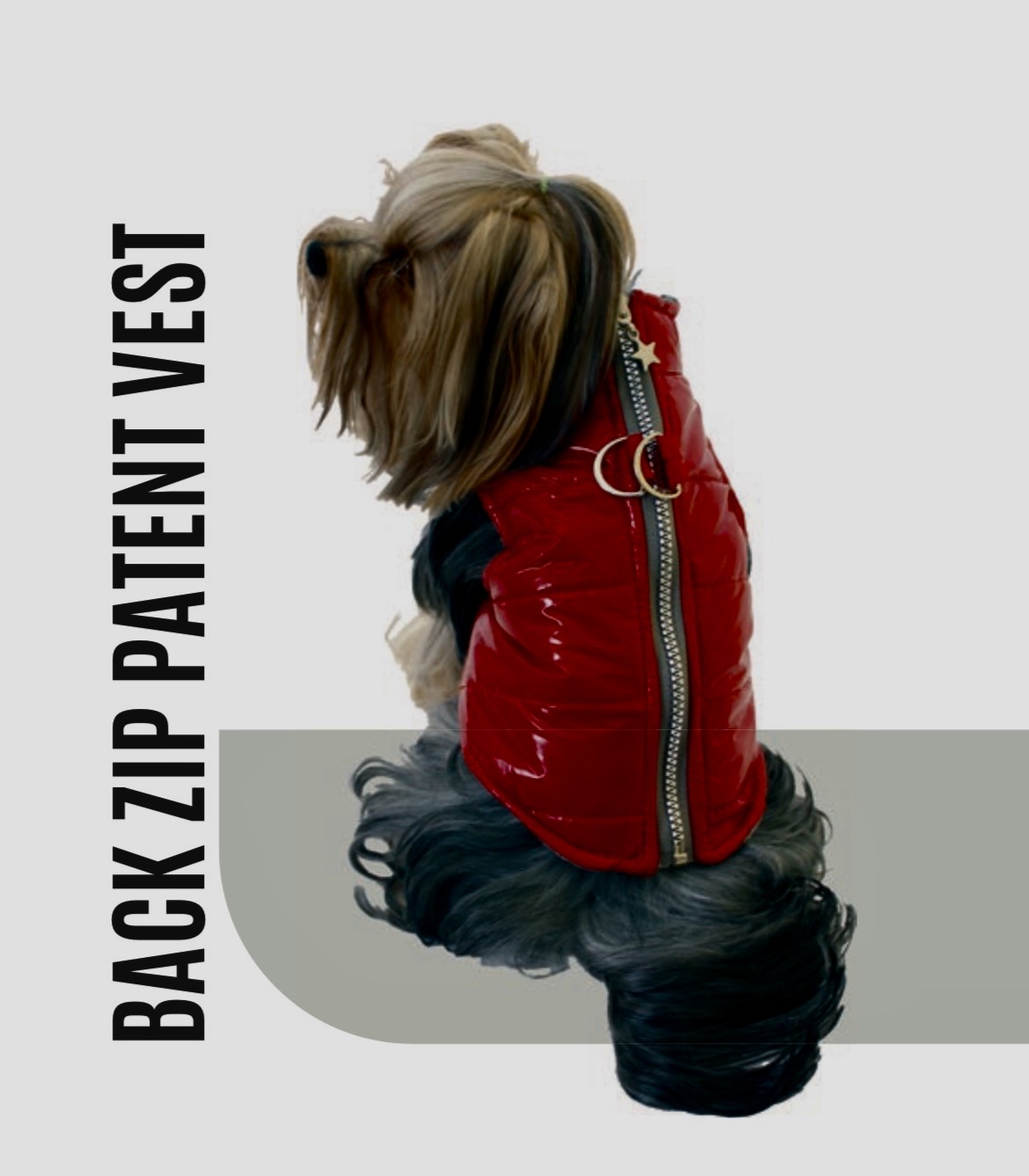 SIRT FERMUARLI YELEK RUGAN KIRMIZI